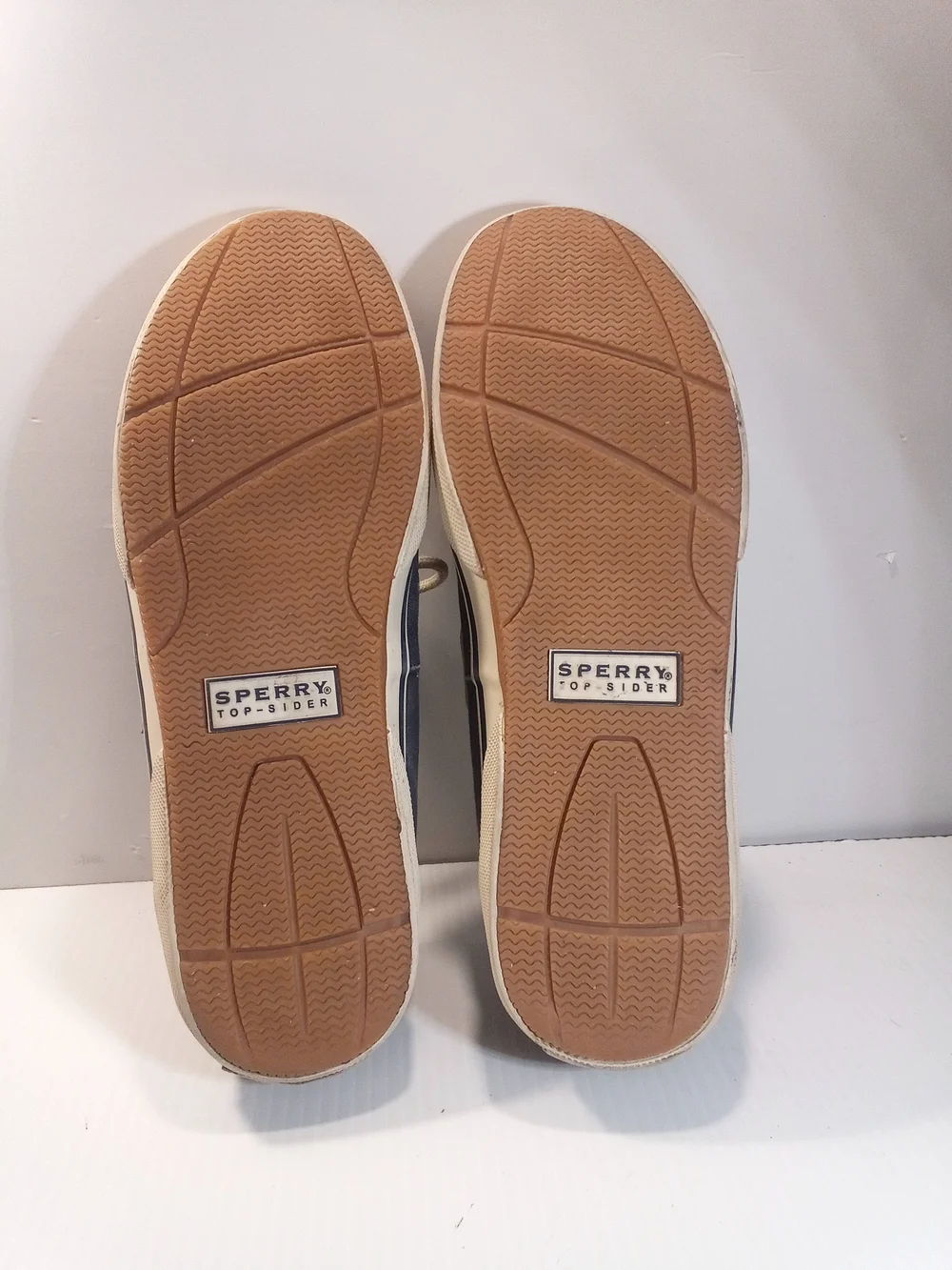 Sperry Top-Sider Leeward 2-Eye Men’s Blue Canvas Boat Shoes Lace-Up US 10.5M